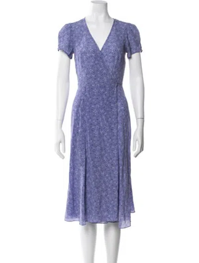 Pre-owned Réalisation Par Silk Midi Length Dress In Purple