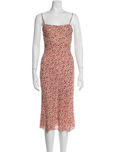 Pre-owned Réalisation Par Silk Midi Length Dress In Red