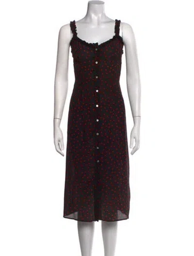 Pre-owned Réalisation Par Silk Midi Length Dress In Red
