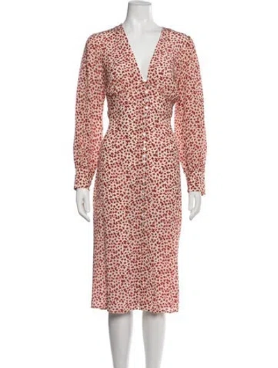 Pre-owned Réalisation Par Silk Midi Length Dress In Red