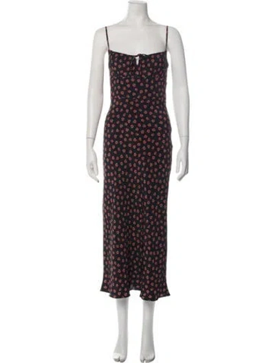 Pre-owned Réalisation Par Silk Midi Length Dress In Red