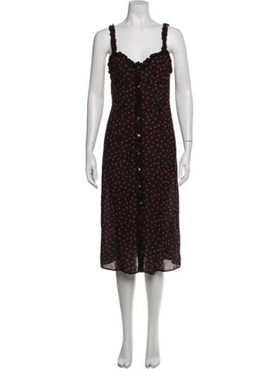 Pre-owned Réalisation Par Silk Midi Length Dress In Red