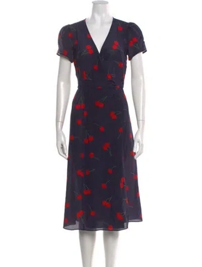 Pre-owned Réalisation Par Silk Midi Length Dress W/ Tags In Blue