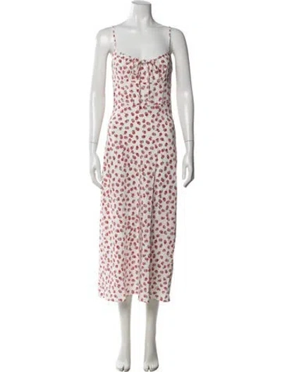 Pre-owned Réalisation Par Silk Midi Length Dress W/ Tags In Neutrals