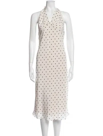 Pre-owned Réalisation Par Silk Midi Length Dress In White