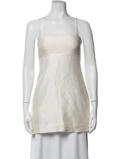 Pre-owned Réalisation Par Silk Midi Length Dress In White