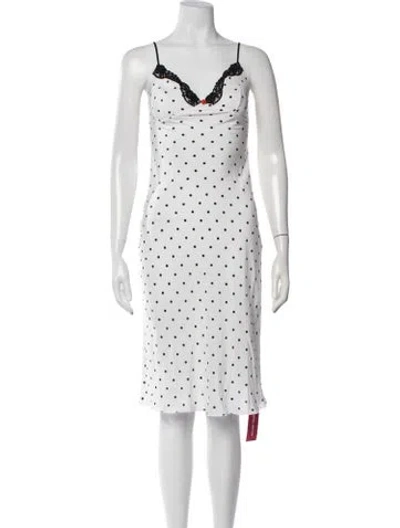 Pre-owned Réalisation Par Silk Midi Length Dress In White