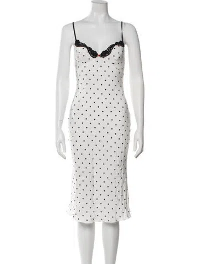 Pre-owned Réalisation Par Silk Midi Length Dress In White