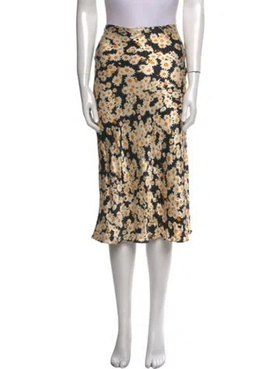 Pre-owned Réalisation Par Silk Midi Length Skirt In Black