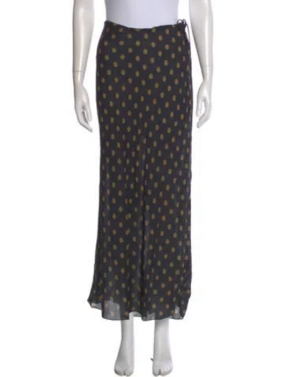 Pre-owned Réalisation Par Silk Midi Length Skirt In Black