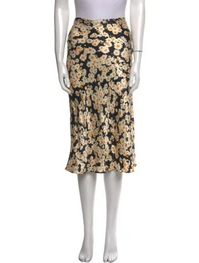 Pre-owned Réalisation Par Silk Midi Length Skirt In Black