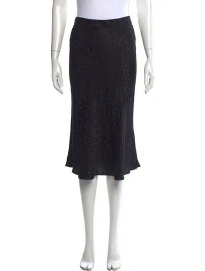 Pre-owned Réalisation Par Silk Midi Length Skirt In Black