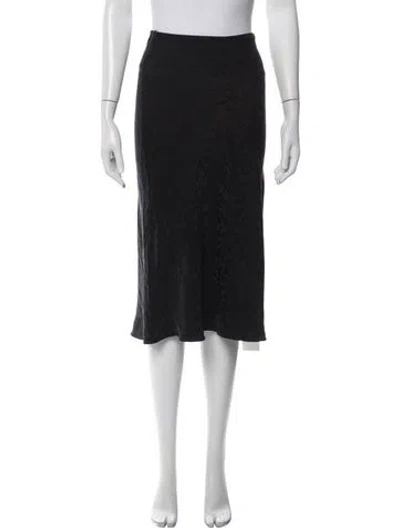 Pre-owned Réalisation Par Silk Midi Length Skirt In Black