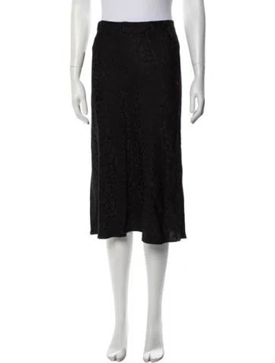 Pre-owned Réalisation Par Silk Midi Length Skirt In Black