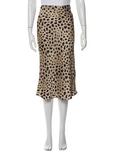 Pre-owned Réalisation Par Silk Midi Length Skirt In Brown