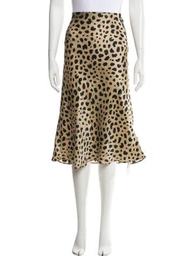 Pre-owned Réalisation Par Silk Midi Length Skirt In Brown