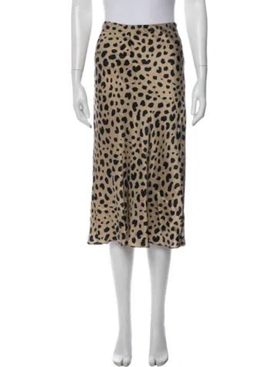 Pre-owned Réalisation Par Silk Midi Length Skirt In Brown