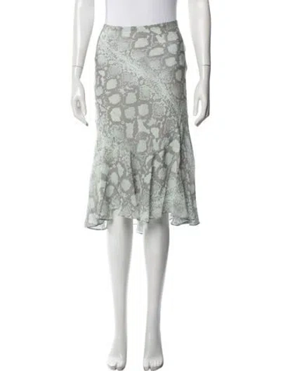 Pre-owned Réalisation Par Silk Midi Length Skirt In Green