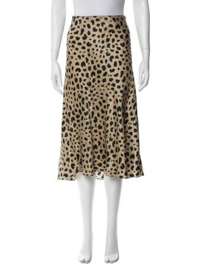 Pre-owned Réalisation Par Silk Midi Length Skirt In Multi