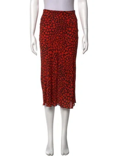 Pre-owned Réalisation Par Silk Midi Length Skirt In Multi