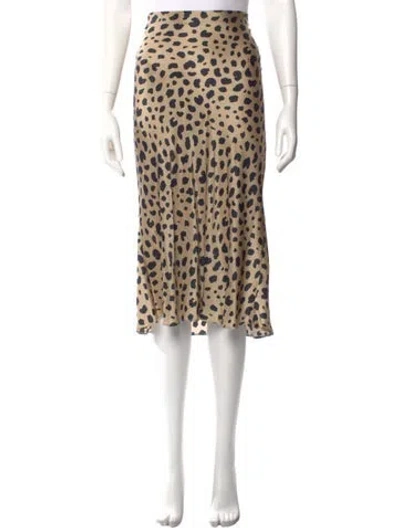 Pre-owned Réalisation Par Silk Midi Length Skirt In Multi