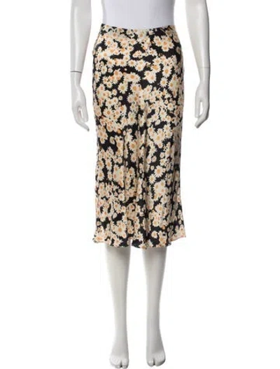 Pre-owned Réalisation Par Silk Midi Length Skirt In Multi