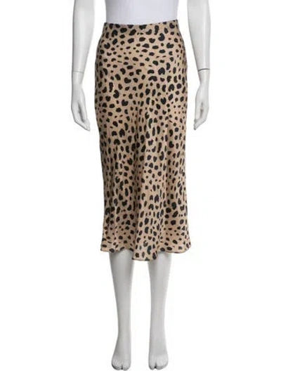 Pre-owned Réalisation Par Silk Midi Length Skirt In Multi