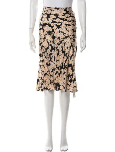 Pre-owned Réalisation Par Silk Midi Length Skirt In Multicolor