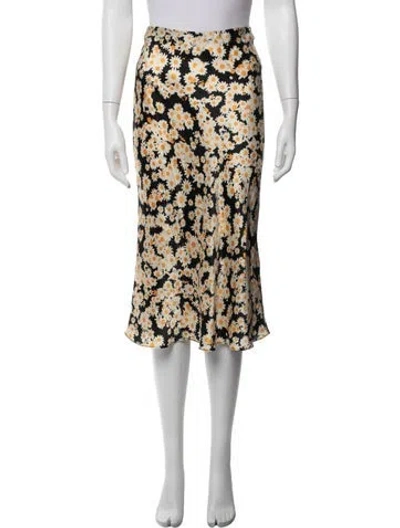 Pre-owned Réalisation Par Silk Midi Length Skirt In Multicolor