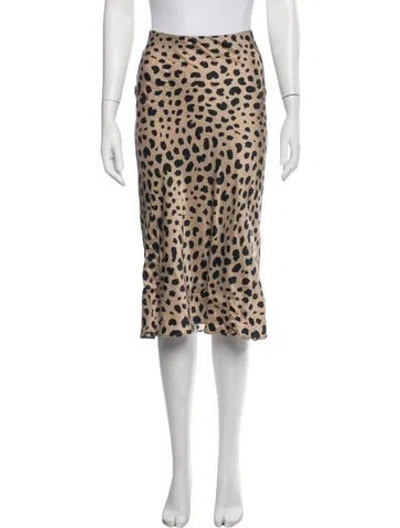 Pre-owned Réalisation Par Silk Midi Length Skirt In Multicolor