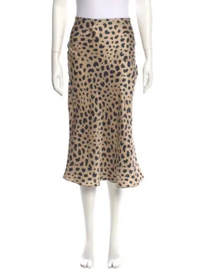 Pre-owned Réalisation Par Silk Midi Length Skirt In Neutral