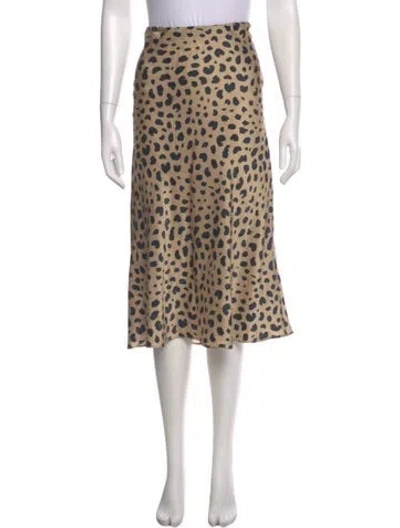 Pre-owned Réalisation Par Silk Midi Length Skirt In Neutral