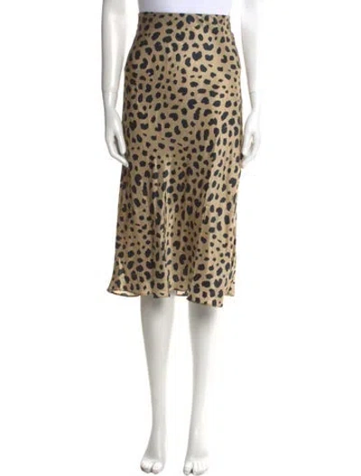 Pre-owned Réalisation Par Silk Midi Length Skirt In Neutral