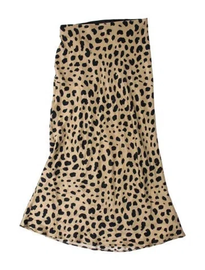 Pre-owned Réalisation Par Silk Midi Length Skirt In Neutral