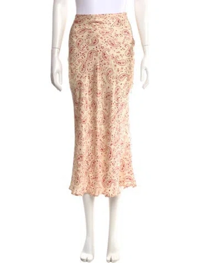 Pre-owned Réalisation Par Silk Midi Length Skirt In Neutral