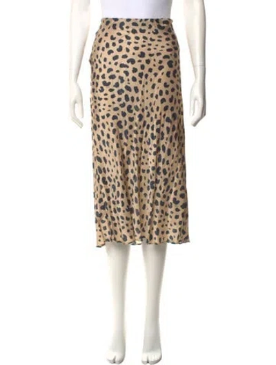 Pre-owned Réalisation Par Silk Midi Length Skirt In Neutral