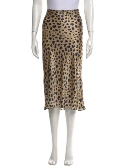Pre-owned Réalisation Par Silk Midi Length Skirt In Neutral