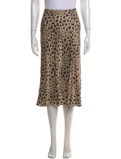 Pre-owned Réalisation Par Silk Midi Length Skirt In Neutral