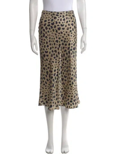 Pre-owned Réalisation Par Silk Midi Length Skirt In Neutral