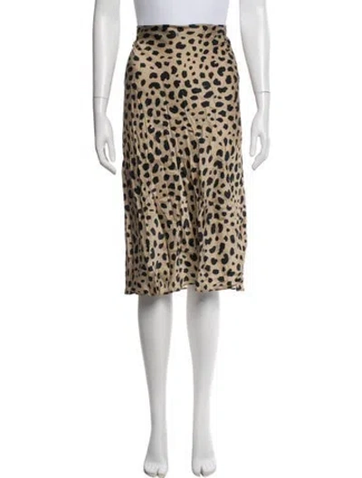 Pre-owned Réalisation Par Silk Midi Length Skirt In Neutral