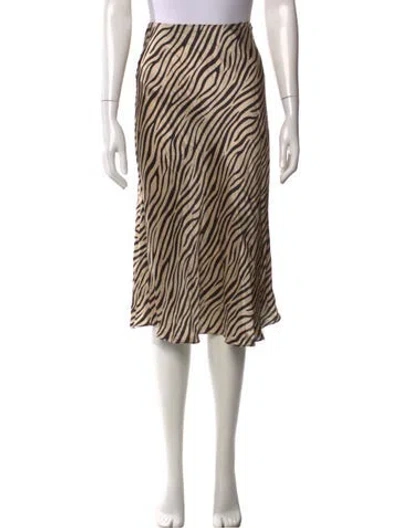 Pre-owned Réalisation Par Silk Midi Length Skirt In Neutral