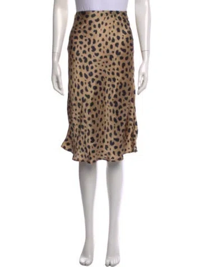 Pre-owned Réalisation Par Silk Midi Length Skirt In Neutral