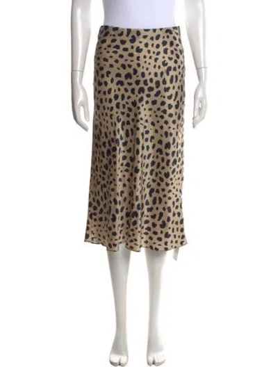 Pre-owned Réalisation Par Silk Midi Length Skirt In Neutrals