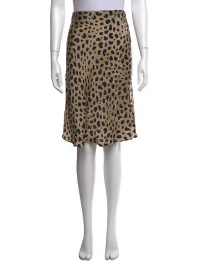 Pre-owned Réalisation Par Silk Midi Length Skirt In Neutrals