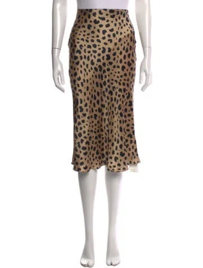 Pre-owned Réalisation Par Silk Midi Length Skirt In Neutrals