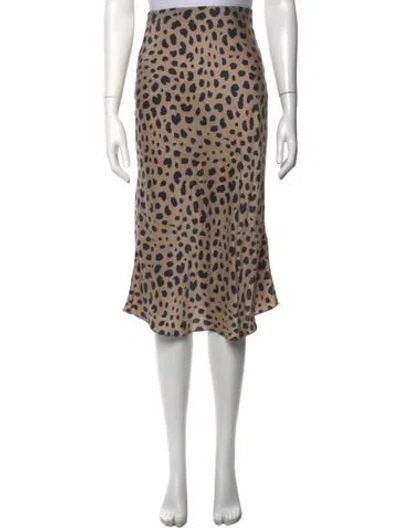 Pre-owned Réalisation Par Silk Midi Length Skirt In Neutrals