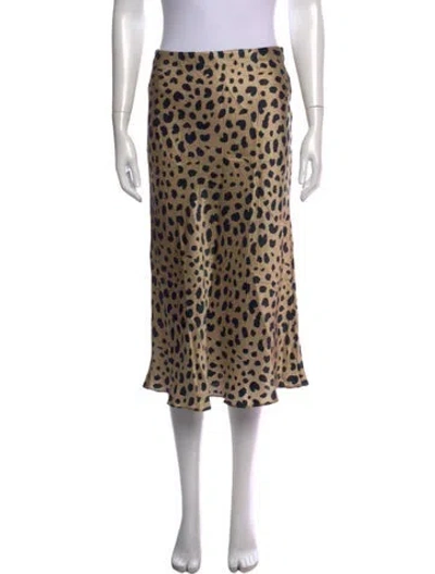 Pre-owned Réalisation Par Silk Midi Length Skirt In Neutrals