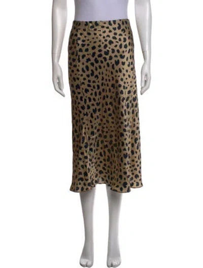 Pre-owned Réalisation Par Silk Midi Length Skirt In Neutrals