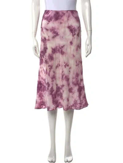 Pre-owned Réalisation Par Silk Midi Length Skirt In Purple