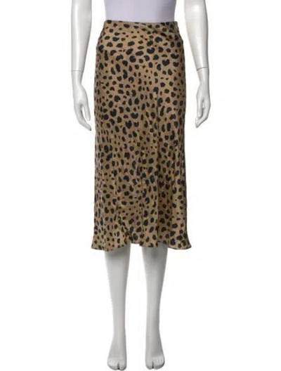 Pre-owned Réalisation Par Silk Midi Length Skirt In Yellow